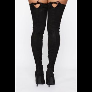Vicky Over The Knee Boot - Black